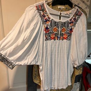 Solitaire Quarter Sleeve Printed Top, Size M